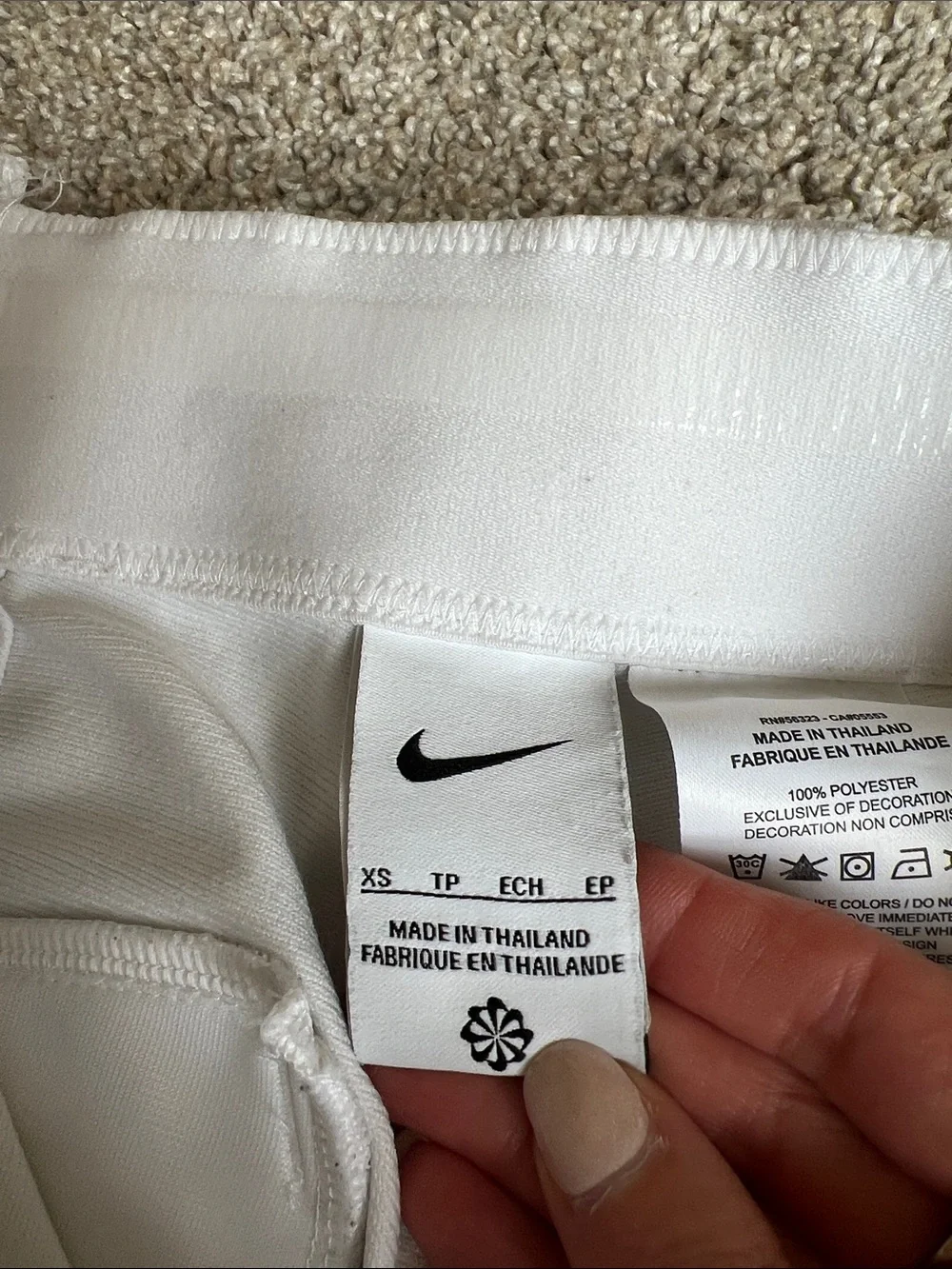 Nike Men’s White Baseball Pants with Black Stripe XS 2 pairs - Picture 4 of 16